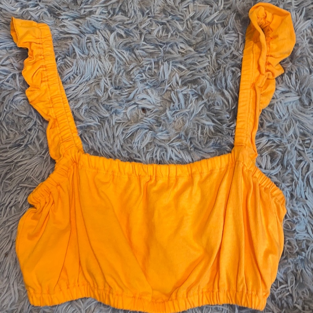 Orange crop top